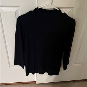 J. Crew Elegant Black Long Sleeve Tee